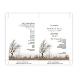 Country Wagon Wheels Wedding Program Fan Template