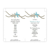 Starfish Wedding Program Fan Template