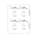 Starfish Wedding RSVP Card Template