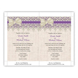 Lace & Burlap Wedding Invitation Template