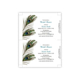 Peacock Feathers Bridal Shower Template
