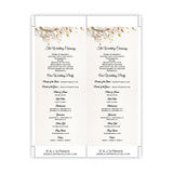 Fall Branches Tea Length Wedding Program Template
