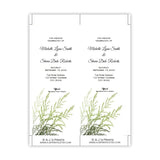 Beach Grass Tea Length Wedding Program