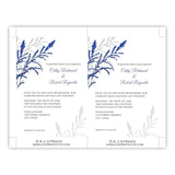 Blue & Gray Foliage Wedding Invitation
