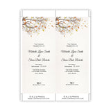 Fall Branches Tea Length Wedding Program Template