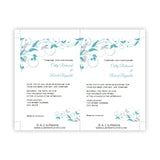 Teal & Gray Flourish Wedding Invitation Template