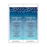Lights at Night Tea Length Wedding Program