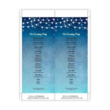 Lights at Night Tea Length Wedding Program