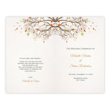 Fall Tree Branches Folded Wedding Program Template
