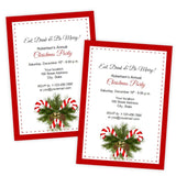 Candy Canes Christmas or Holiday Party Invitation