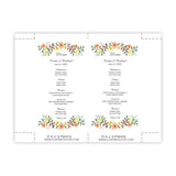 Country Flowers Menu Card Template