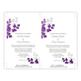 Plum & Gray Leaves Wedding Invitation Template