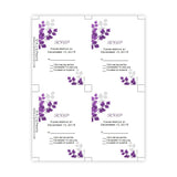 Plum & Gray Leaves Wedding RSVP Card Template