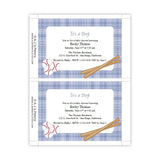 Baseballs & Bats Baby Shower Invitation