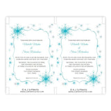 Turquoise and Gray Snowflakes Wedding Invitation Template