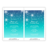 Snowflakes Winter Birthday Invitation Template