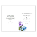 Purple & Blue Hydrangeas Folded Wedding Program Template