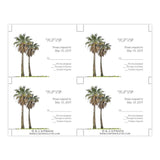 Tropical Palm Trees Wedding RSVP Card Template