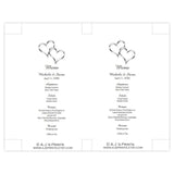 Intertwined Hearts Menu Card Template