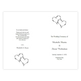 Intertwined Hearts Folded Wedding Program Template