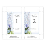 Hydrangeas in a Mason Jar Table Number Template