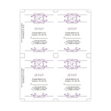 Purple Flourish Monogram RSVP Card Template