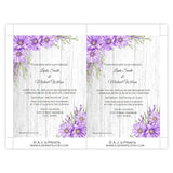 Purple Daisies Wedding Invitation Template