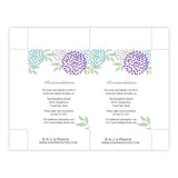 Teal & Purple Mums Wedding Enclosure Card Template