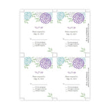 Teal & Purple Mums RSVP Card Template