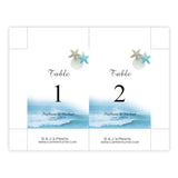 Ocean Waves Table Number Template