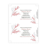 Coral & Gray Foliage Bridal Shower Invitation