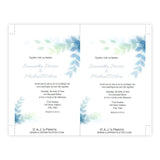 Elegant Variegated Leaves Wedding Invitation Template