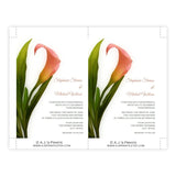 Peach Calla Lily Wedding Invitation Template