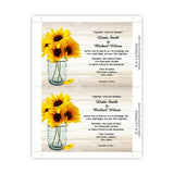 Sunflowers in a Mason Jar Wedding Invitation Template