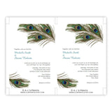 Peacock Feathers Wedding Invitation Template