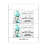Country Daisies in a Mason Jar Bridal Shower Postcard