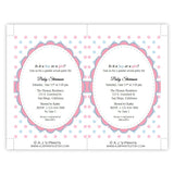 Pink & Blue Polka Dots Gender Reveal Baby Shower Invitation