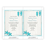 Seahorses & Starfish Wedding Invitation Template