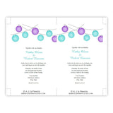 Turquoise & Purple Hanging Lanterns Invitation Template