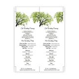 Spring Trees 2 Tea Length Wedding Program Template