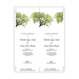 Spring Trees 2 Tea Length Wedding Program Template