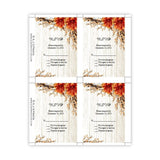 Fall Flowers Wedding RSVP Card Template
