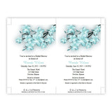 Teal Floral Branches Bridal Shower Invitation