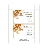 Autumn Vines Bridal Shower Invitation Postcard