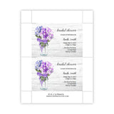 Hydrangeas in a Mason Jar Bridal Shower Invitation Postcard