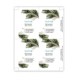 Peacock Feathers Wedding RSVP Card Template