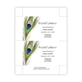 Peacock Feather Bridal Shower Invitation Postcard