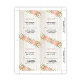 Rustic Flowers Wedding RSVP Card Template