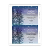 Fall Trees on a Starry Night Wedding Invitation Template