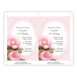 Pretty Pink Roses Birthday Invitation